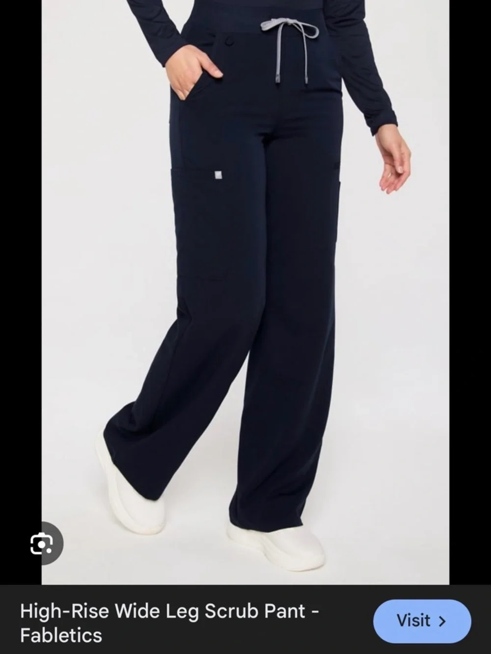 Fabletics Navy V-Neck Scrub Set - Picture 2 of 8